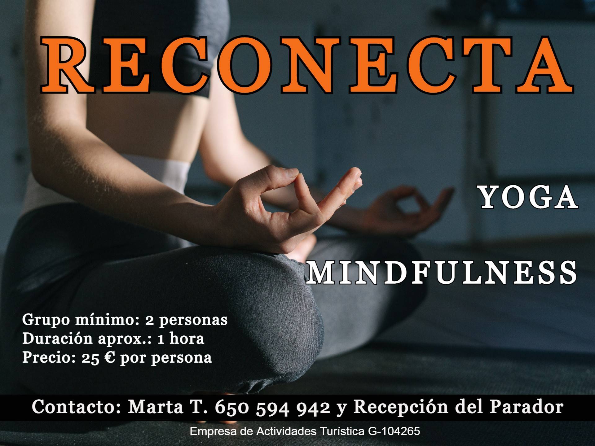Cartel Yoga y mindfulness